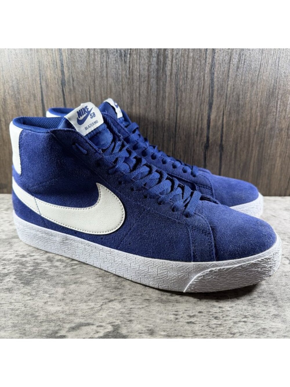 Nike SB Zoom Blazer Mid Men's Sz 9.5 Royal Blue Suede Db ISO Dunk Supreme nyc